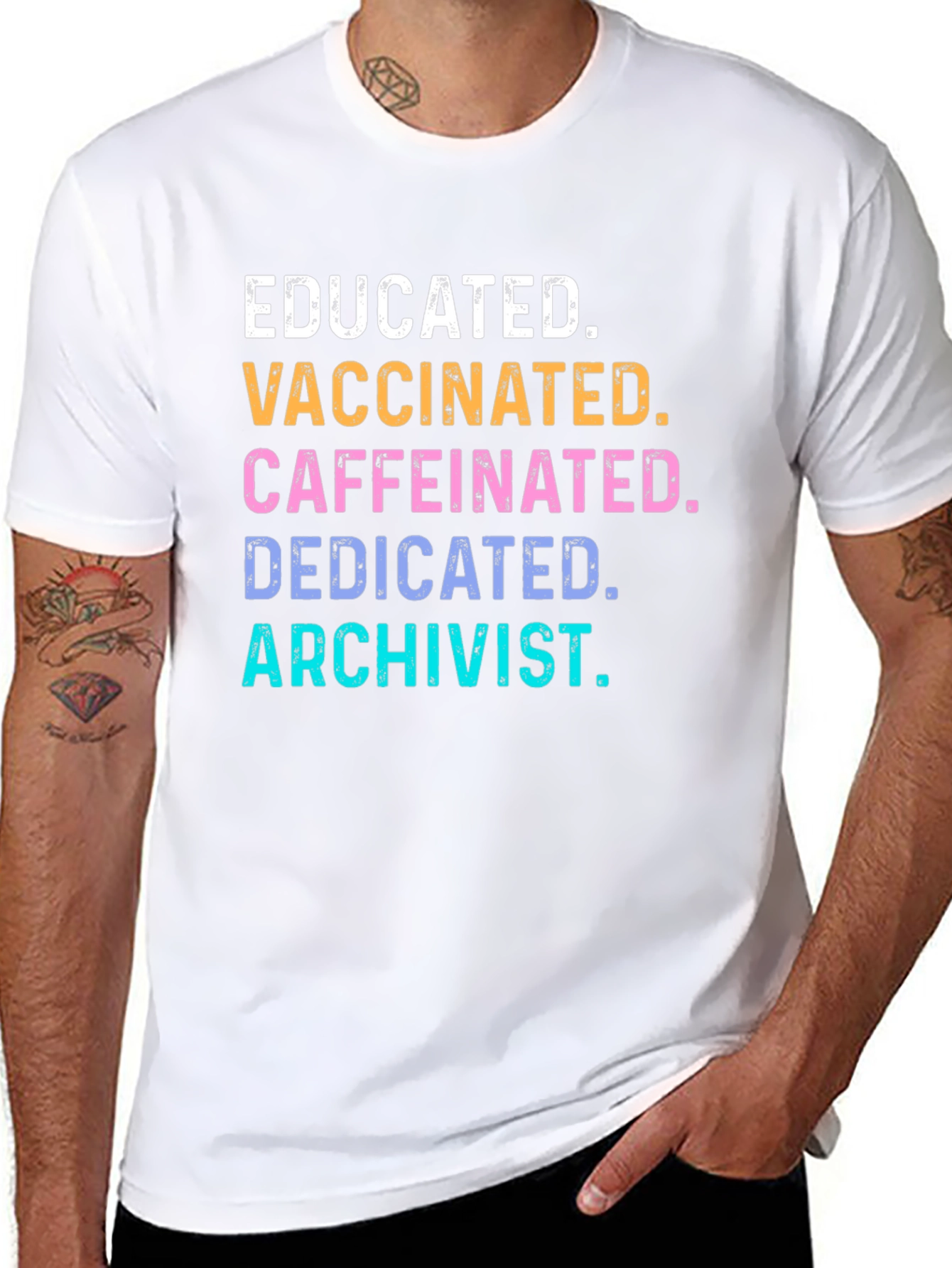 Educated Vaccinated Caffeinated Archivist T-Shirt
