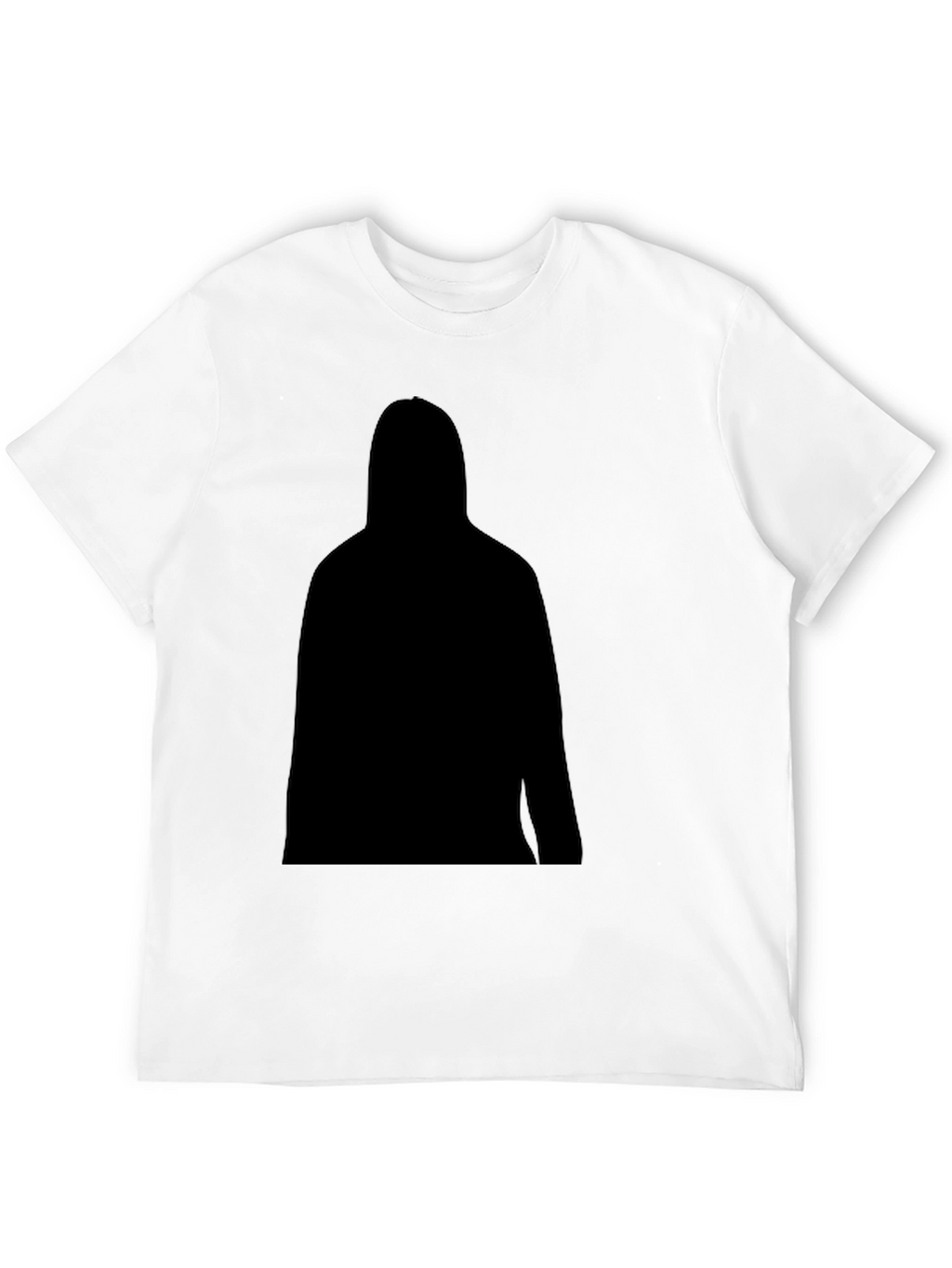 Mens Black T-Shirt with Silhouette Graphic