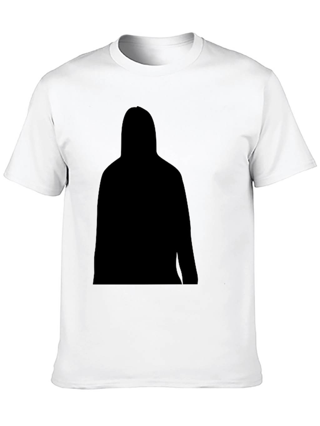 Mens Black T-Shirt with Silhouette Graphic