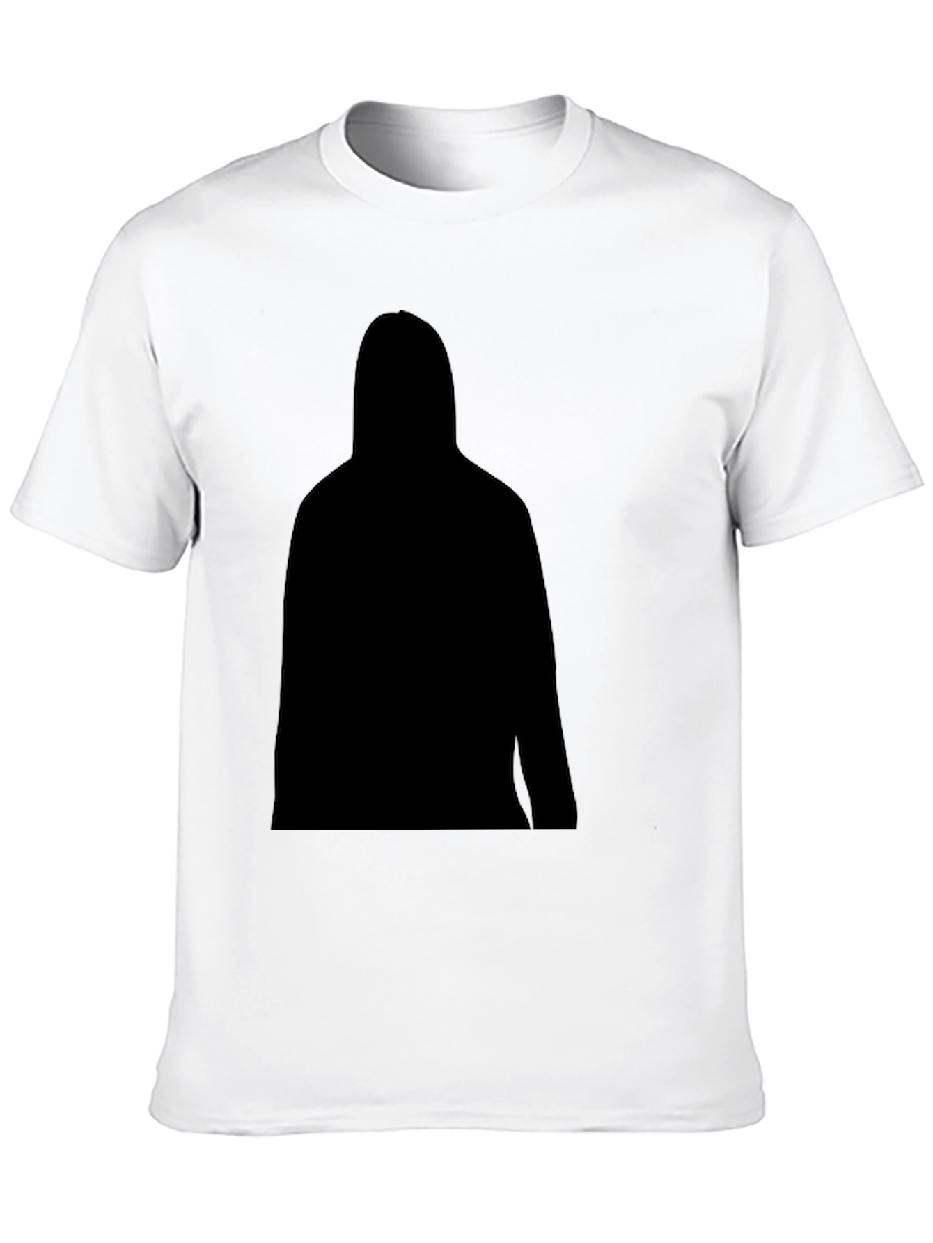 Mens Black T-Shirt with Silhouette Graphic
