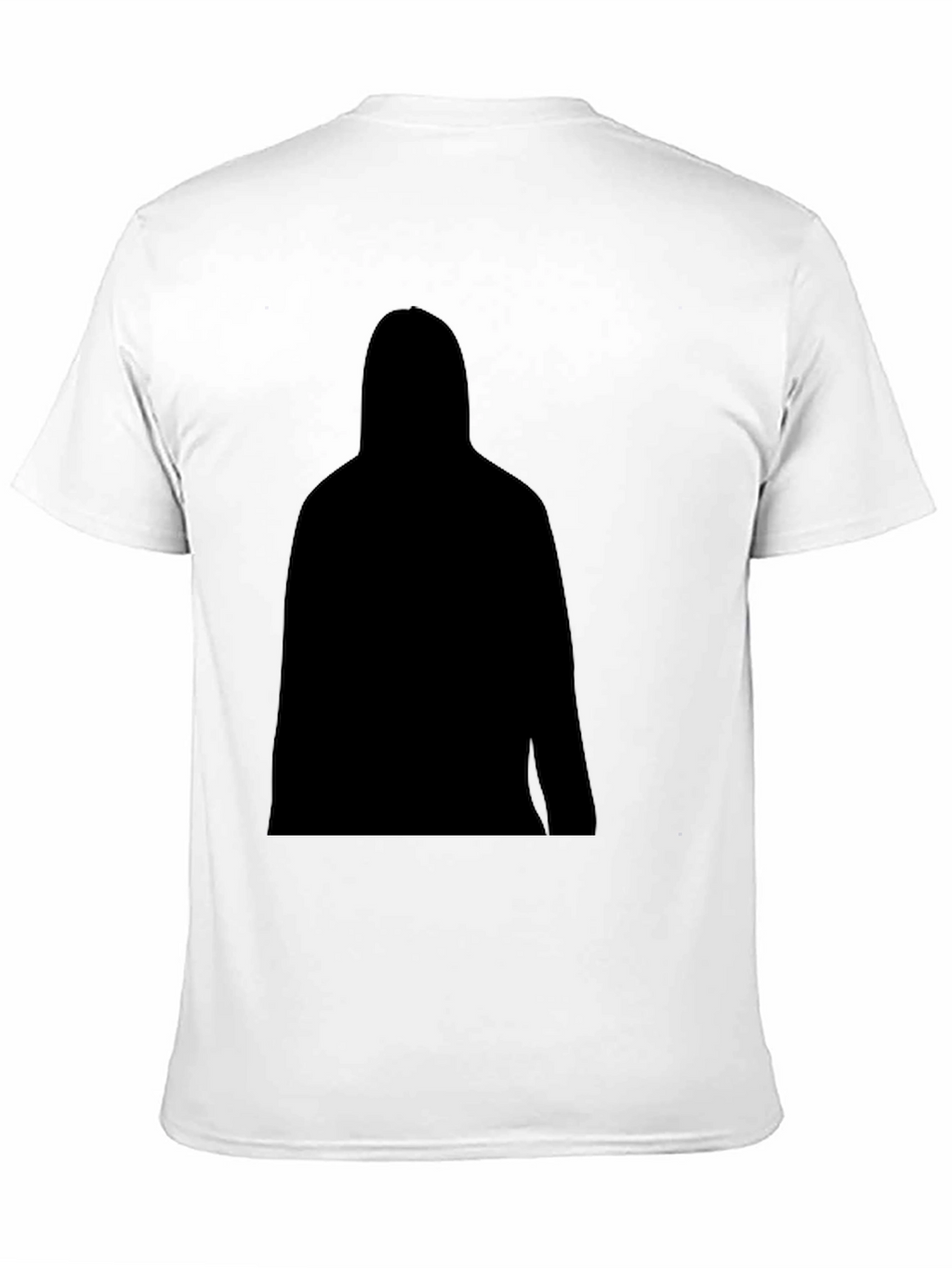 Mens Black T-Shirt with Silhouette Graphic