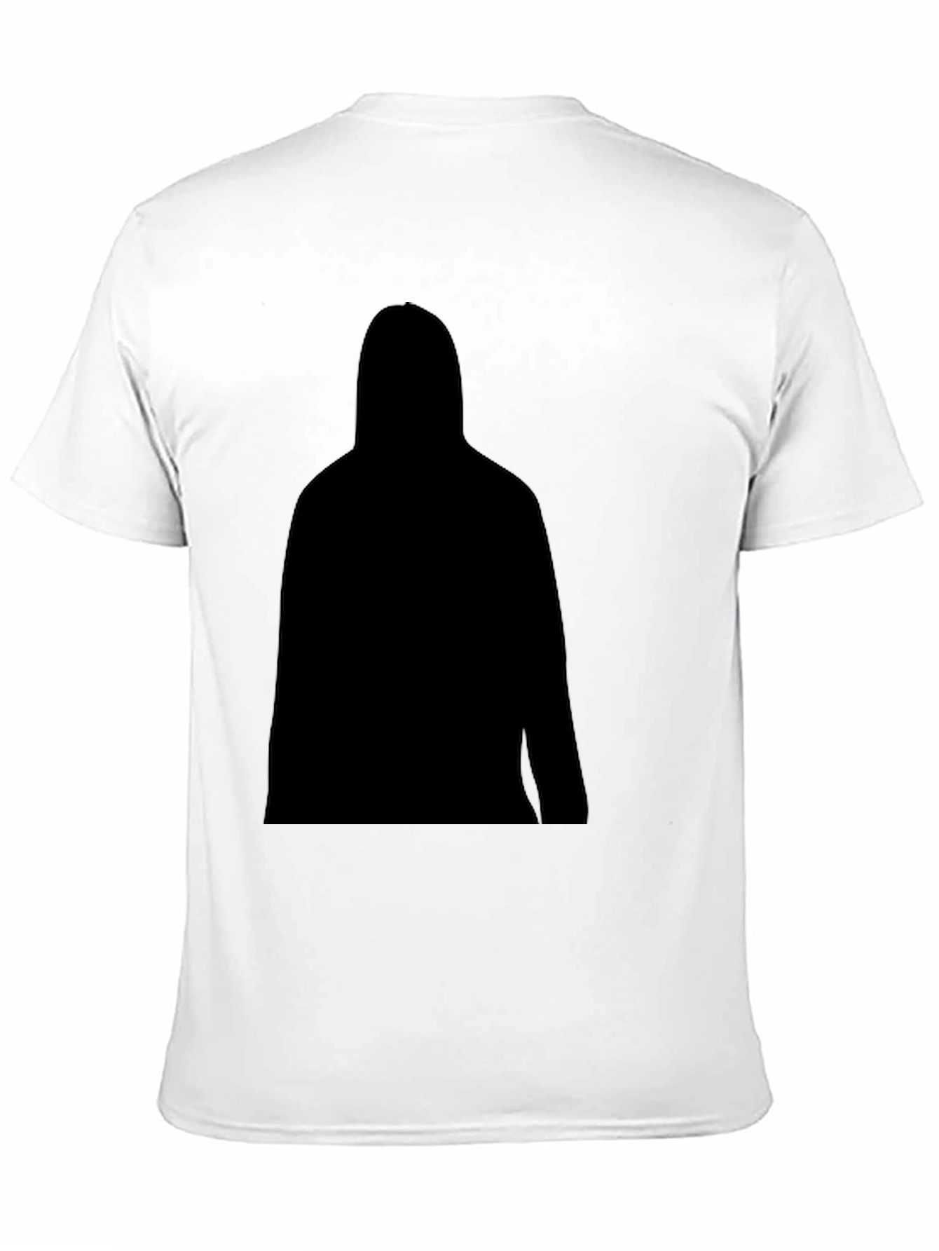 Mens Black T-Shirt with Silhouette Graphic