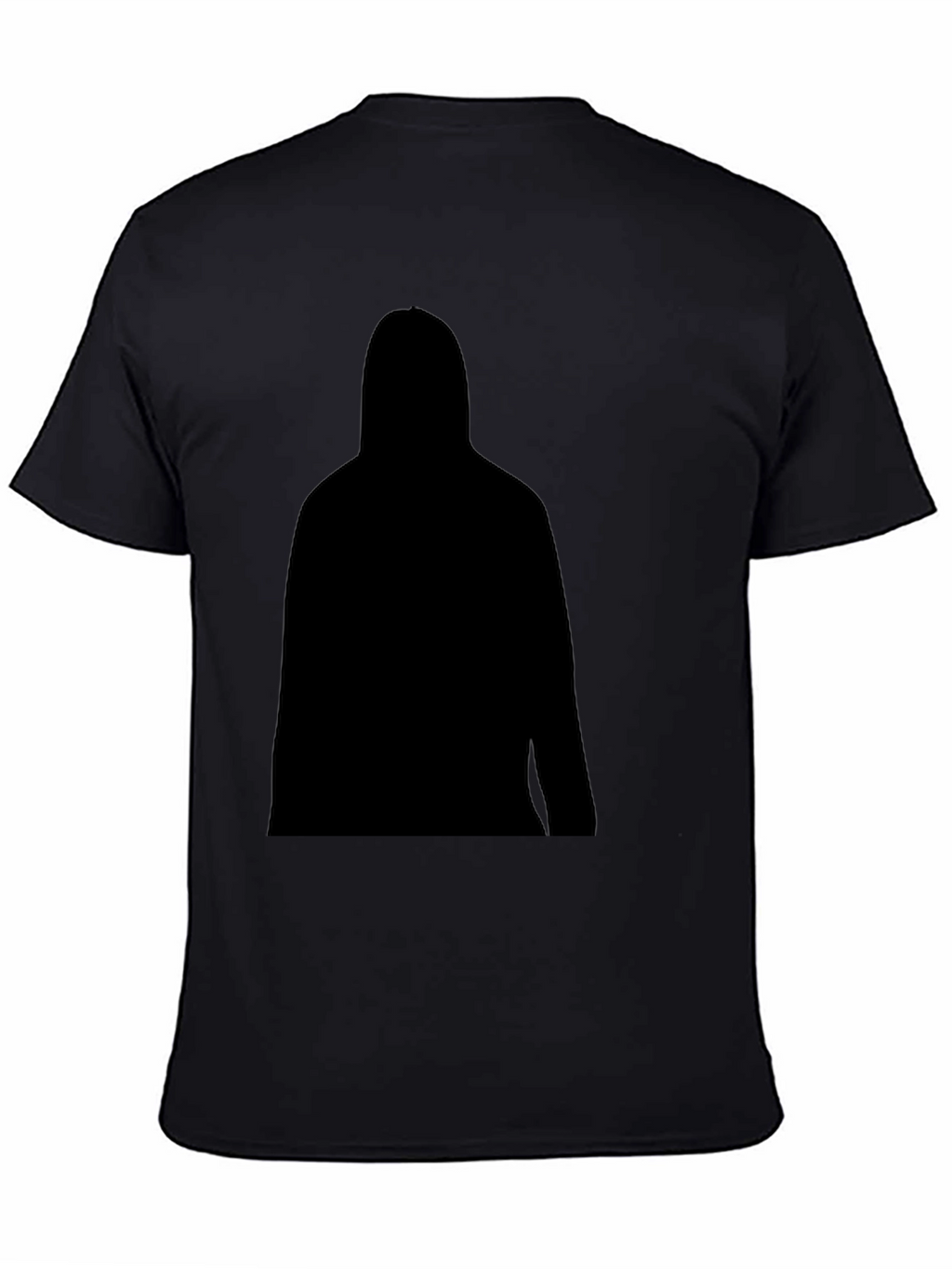 Mens Black T-Shirt with Silhouette Graphic