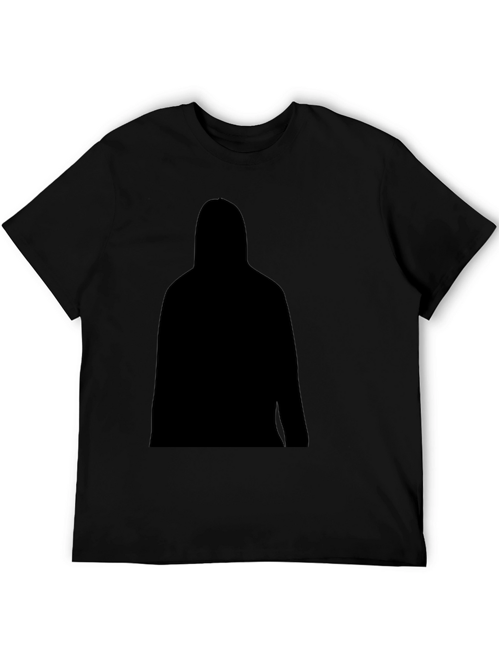 Mens Black T-Shirt with Silhouette Graphic