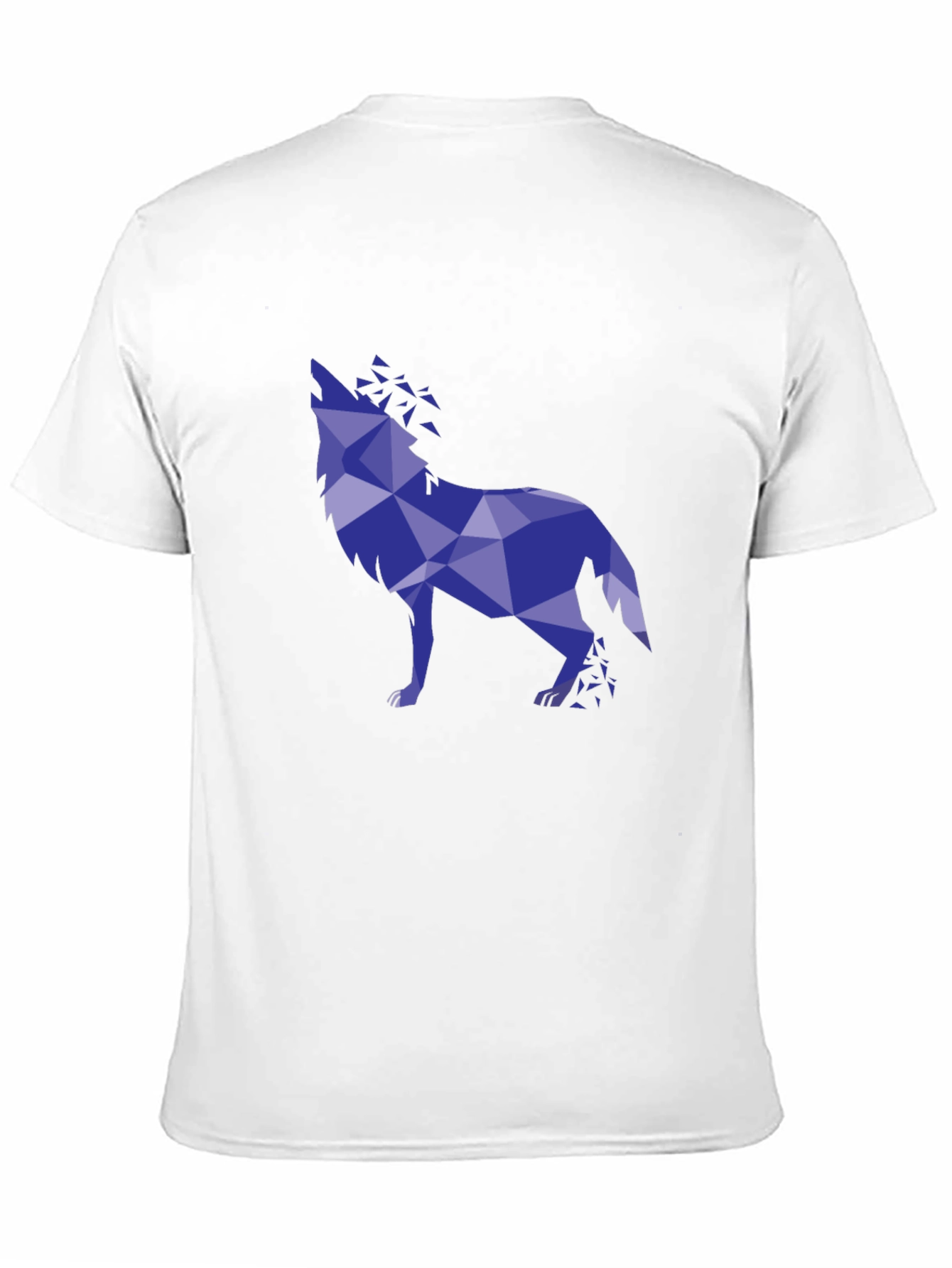 Geometric Wolf Graphic Tee - Stylish Mens Black T-Shirt