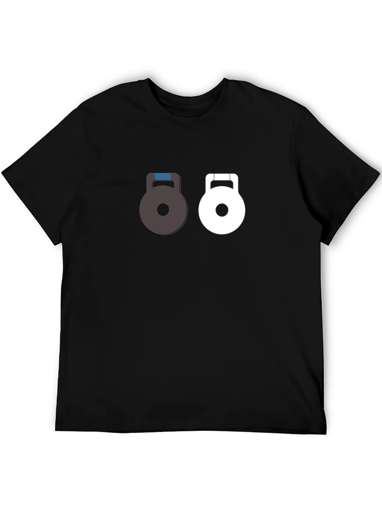 Dual Kettlebell Graphic Tee - Black Gym Shirt
