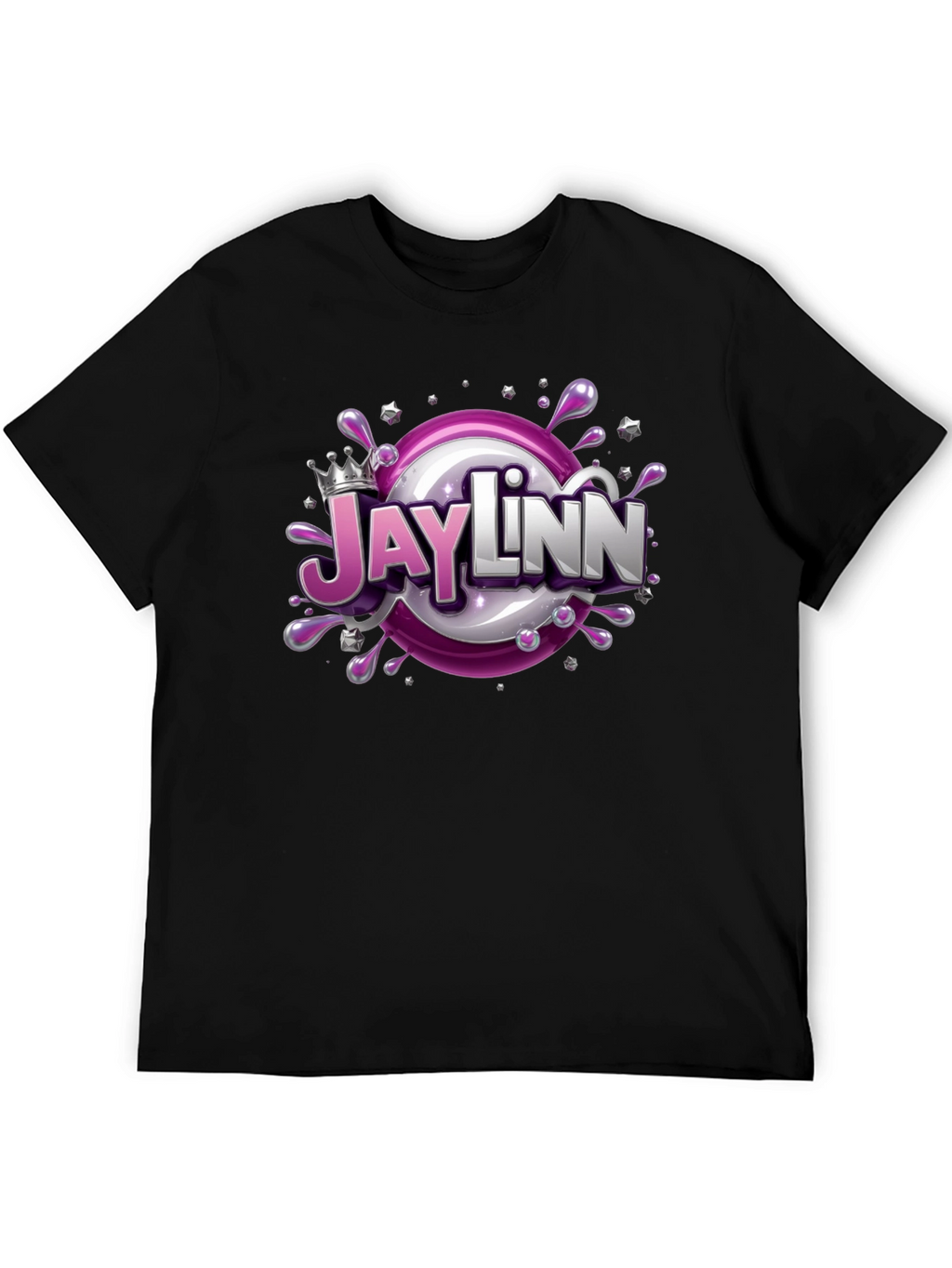 Jaylinn Cartoon Graphic Black T-Shirt