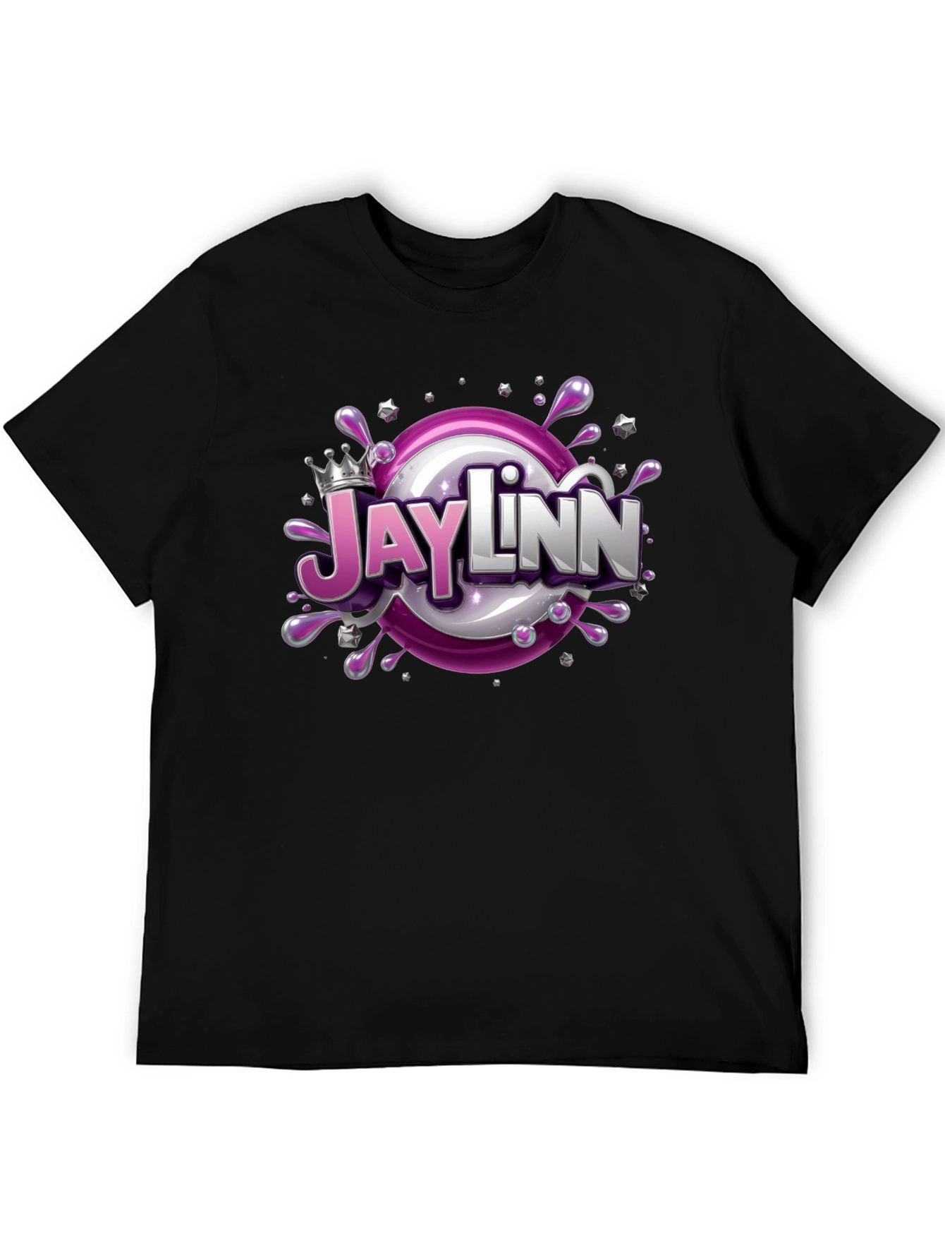 Jaylinn Cartoon Graphic Black T-Shirt