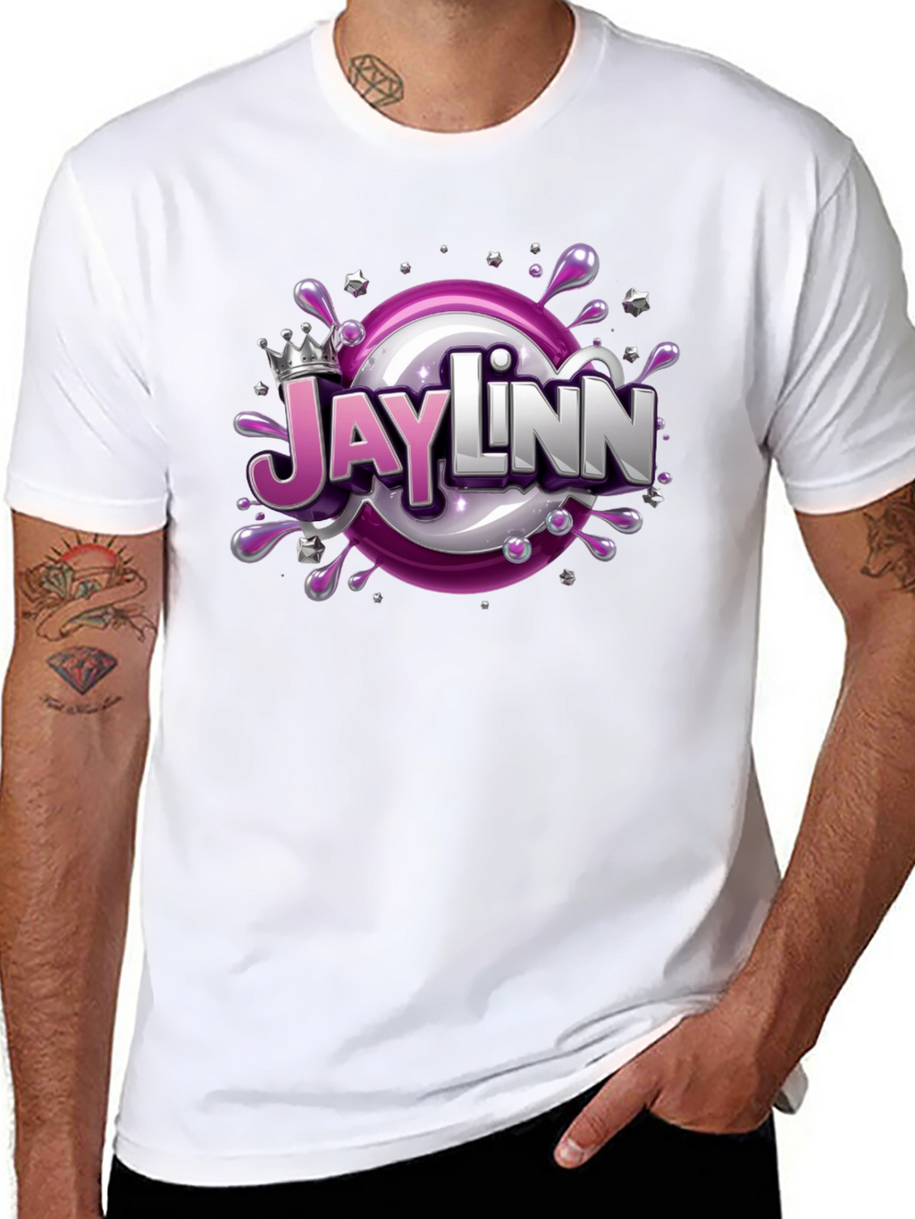 Jaylinn Cartoon Graphic Black T-Shirt