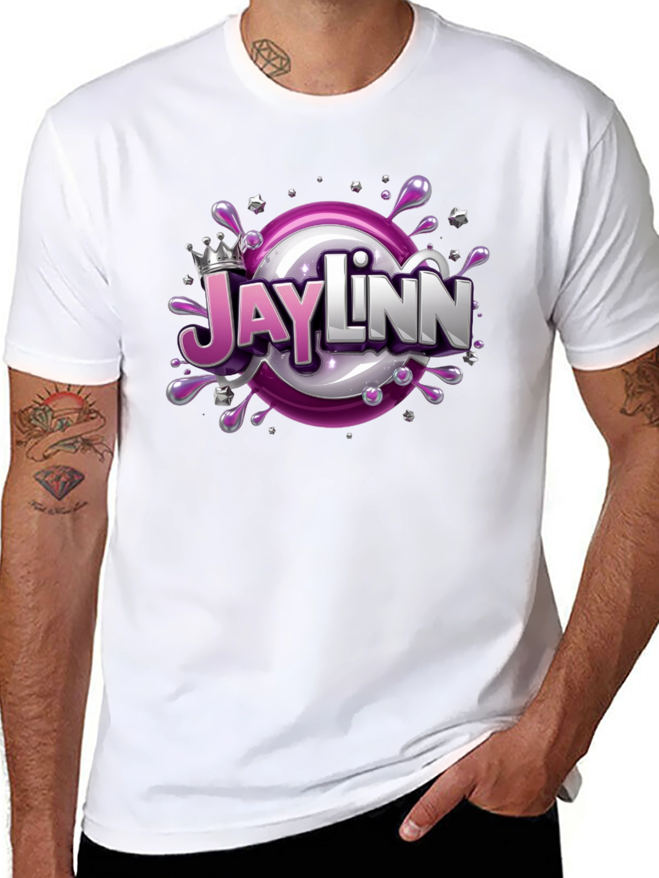Jaylinn Cartoon Graphic Black T-Shirt