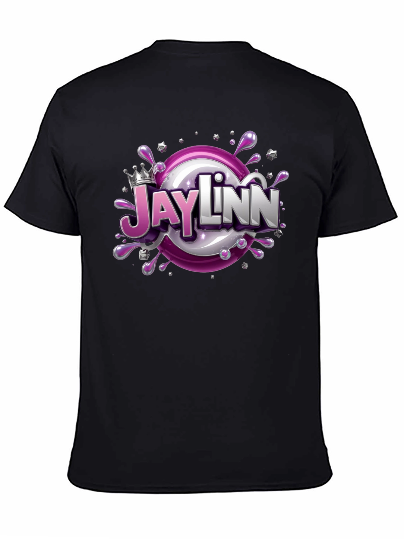 Jaylinn Cartoon Graphic Black T-Shirt