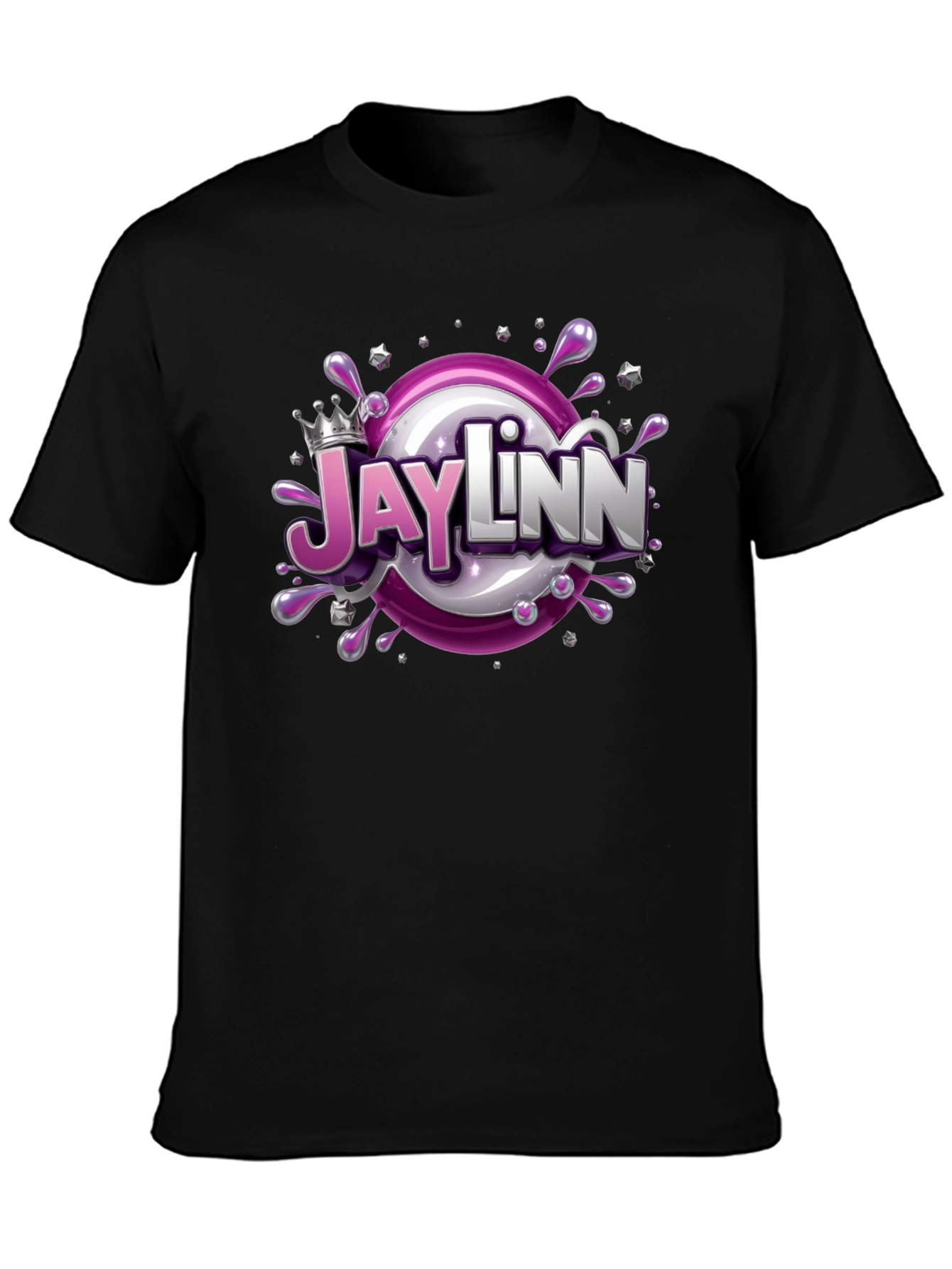 Jaylinn Cartoon Graphic Black T-Shirt