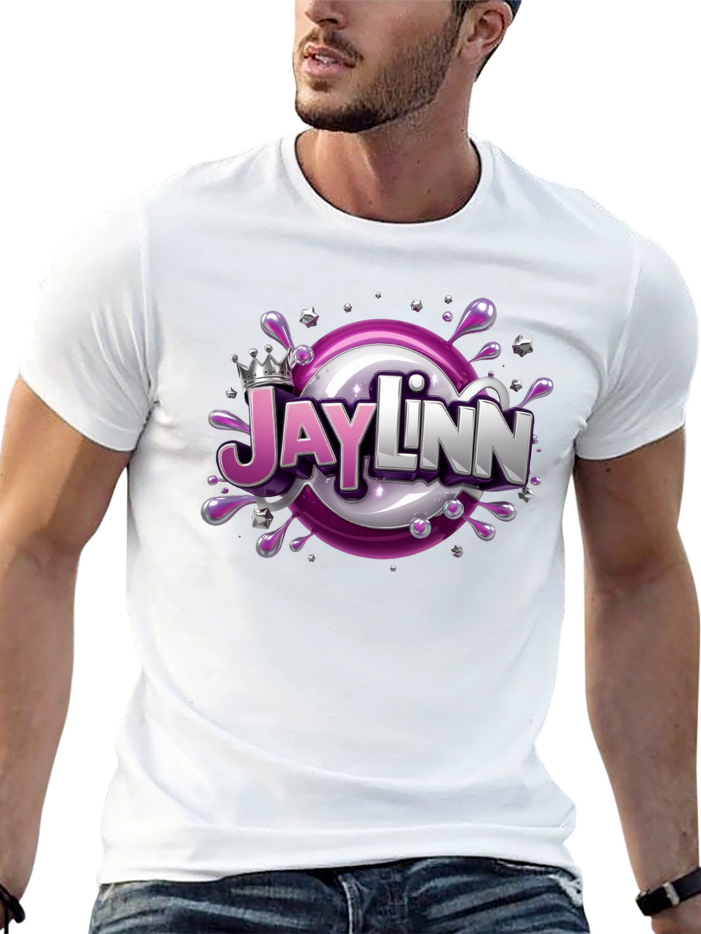 Jaylinn Cartoon Graphic Black T-Shirt