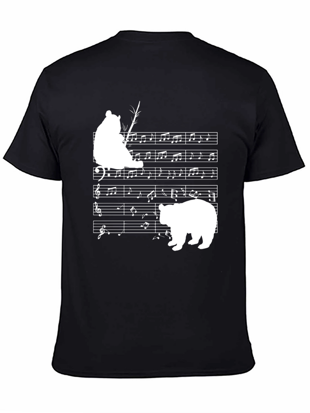Musical Bear Black T-Shirt