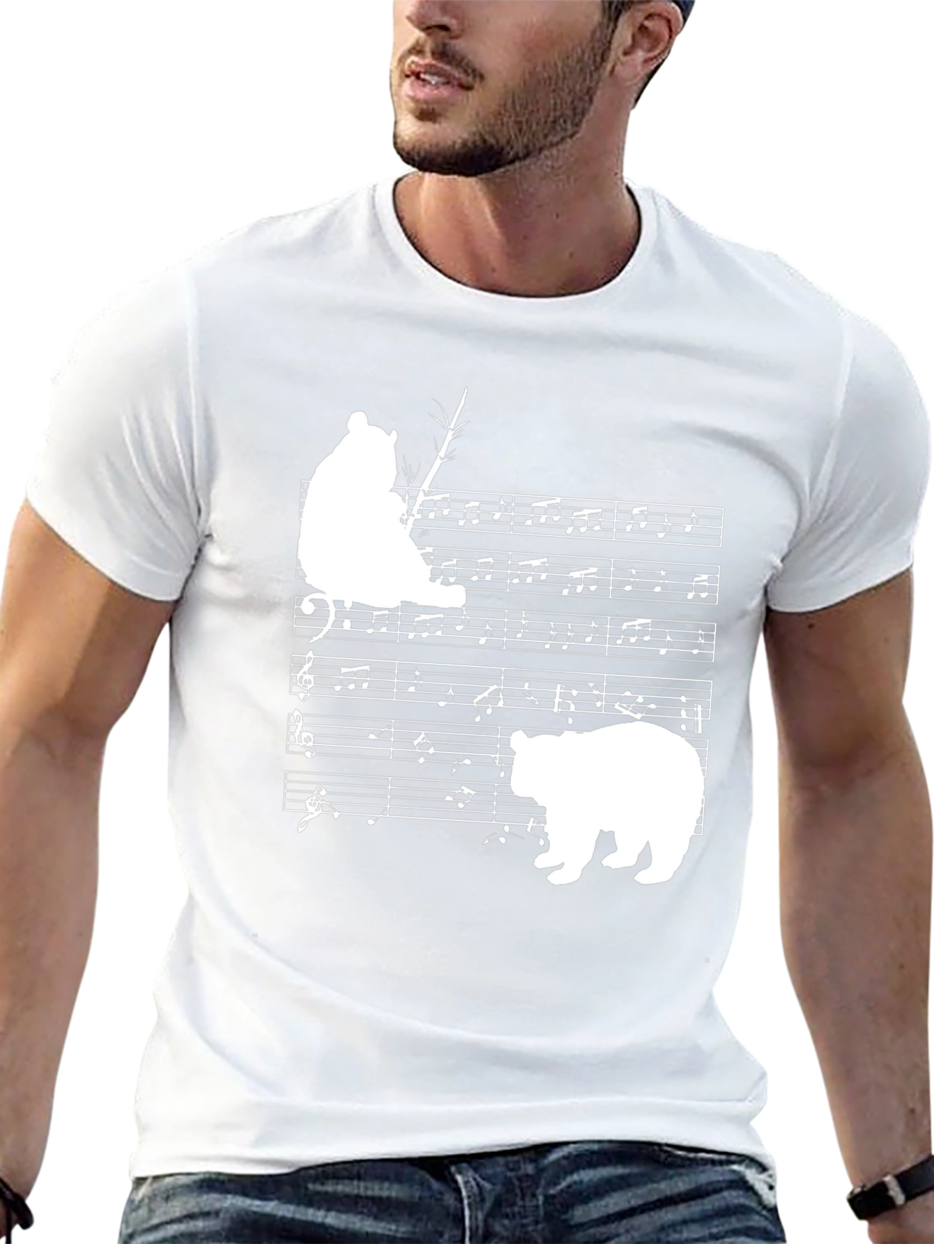 Musical Bear Black T-Shirt