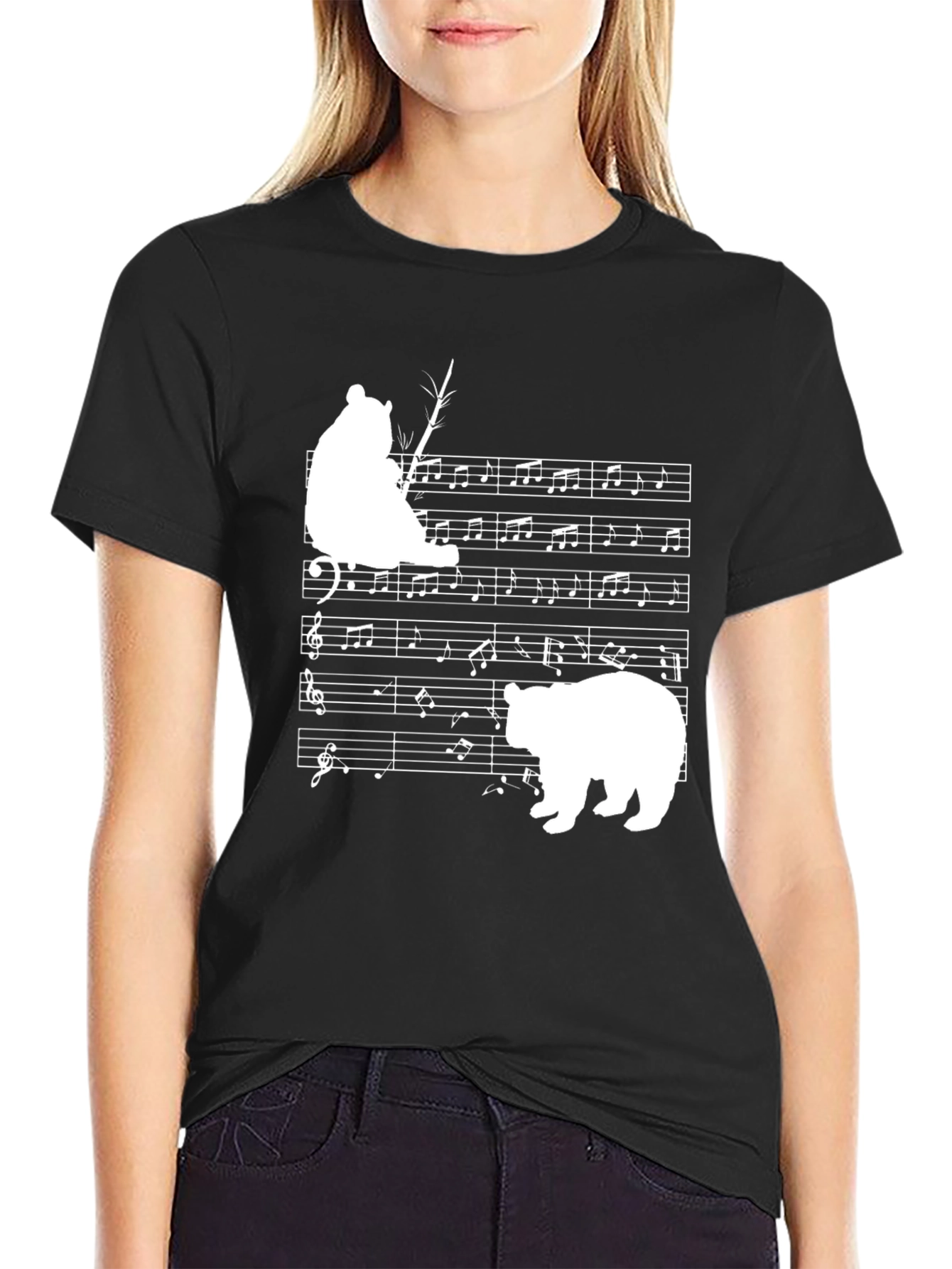 Musical Bear Black T-Shirt