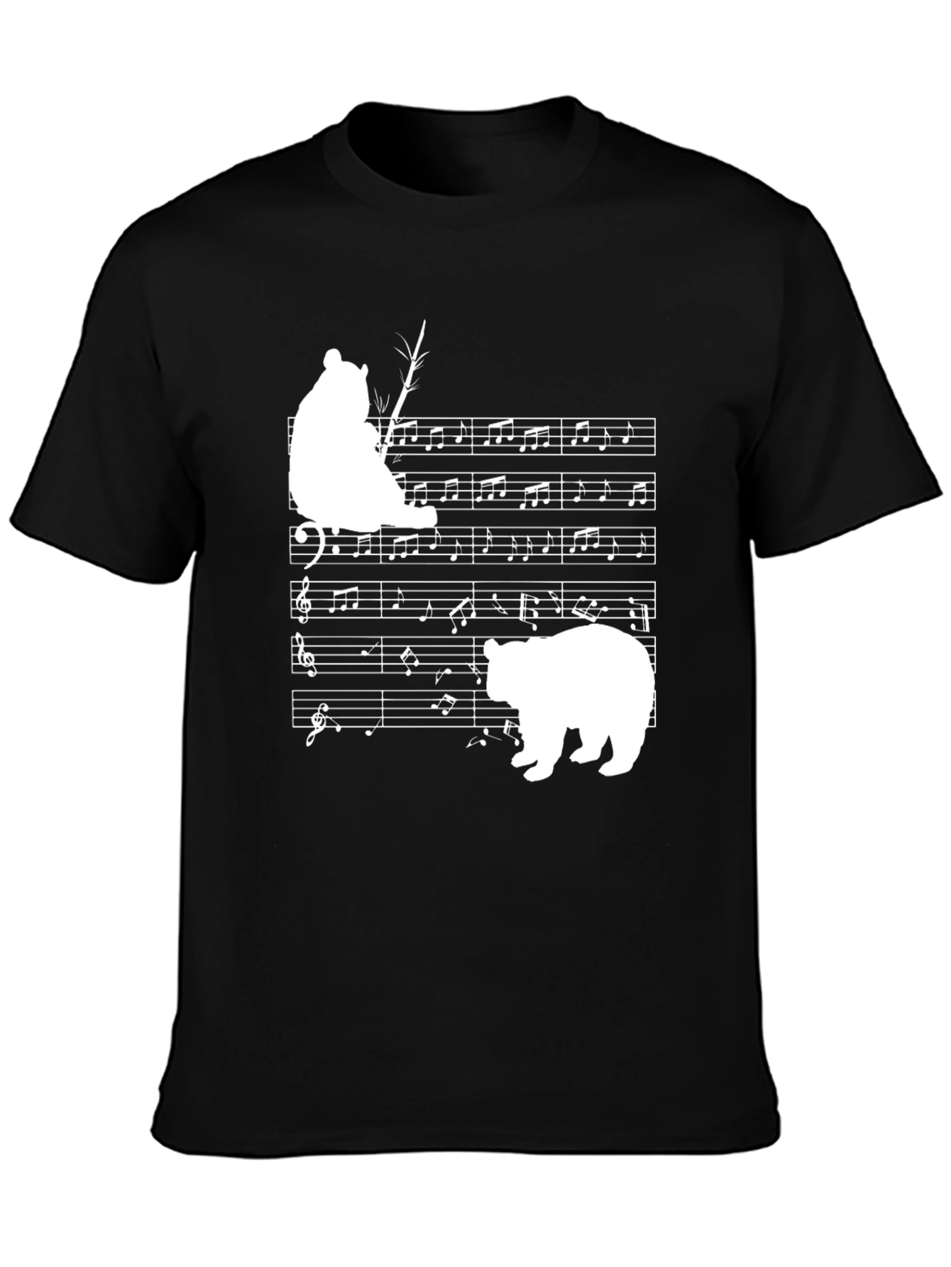 Musical Bear Black T-Shirt