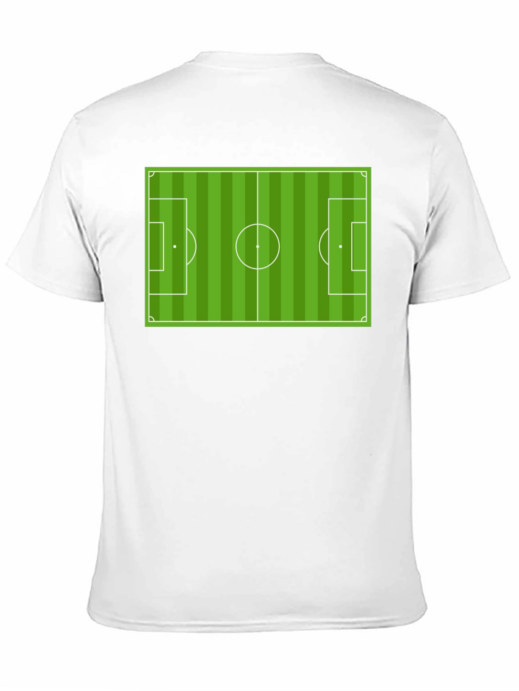 Soccer Field Graphic Tee - Black Cotton T-Shirt