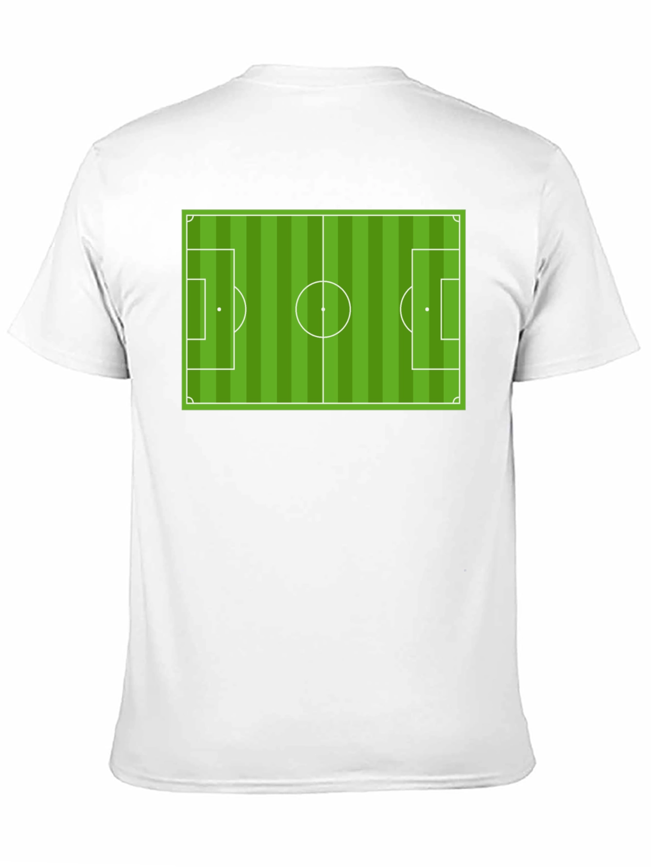 Soccer Field Graphic Tee - Black Cotton T-Shirt