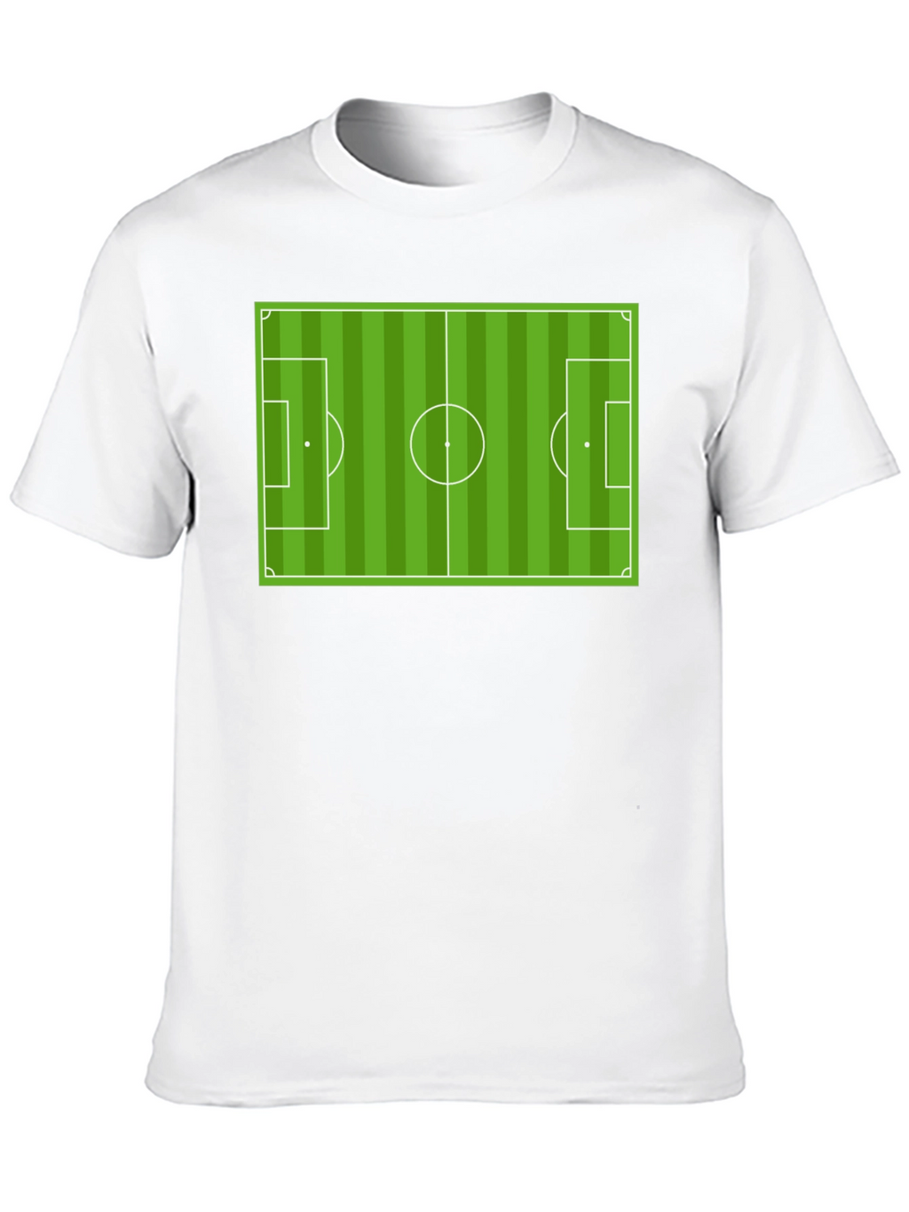 Soccer Field Graphic Tee - Black Cotton T-Shirt