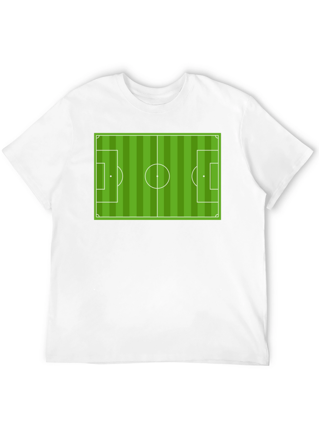 Soccer Field Graphic Tee - Black Cotton T-Shirt
