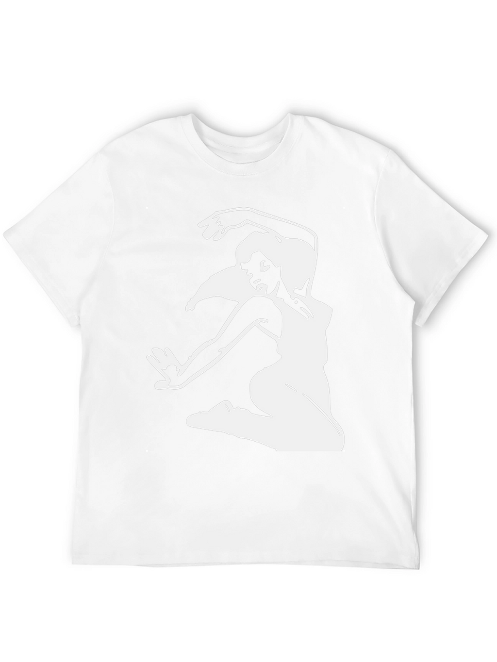 Black T-Shirt with White Dancer Graphic