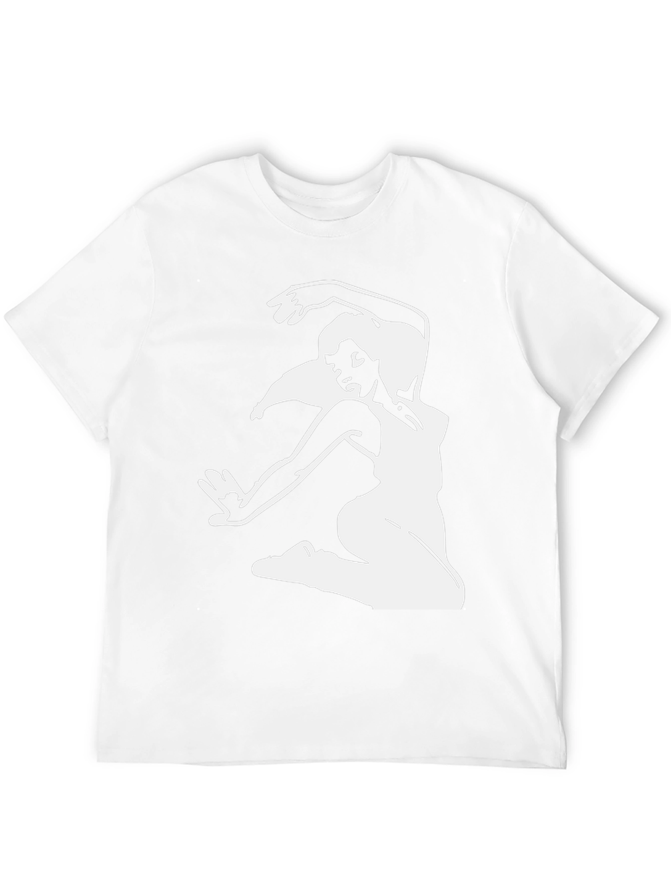 Black T-Shirt with White Dancer Graphic