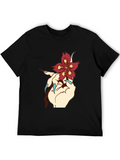 Floral Hand Graphic Tee - Black T-Shirt