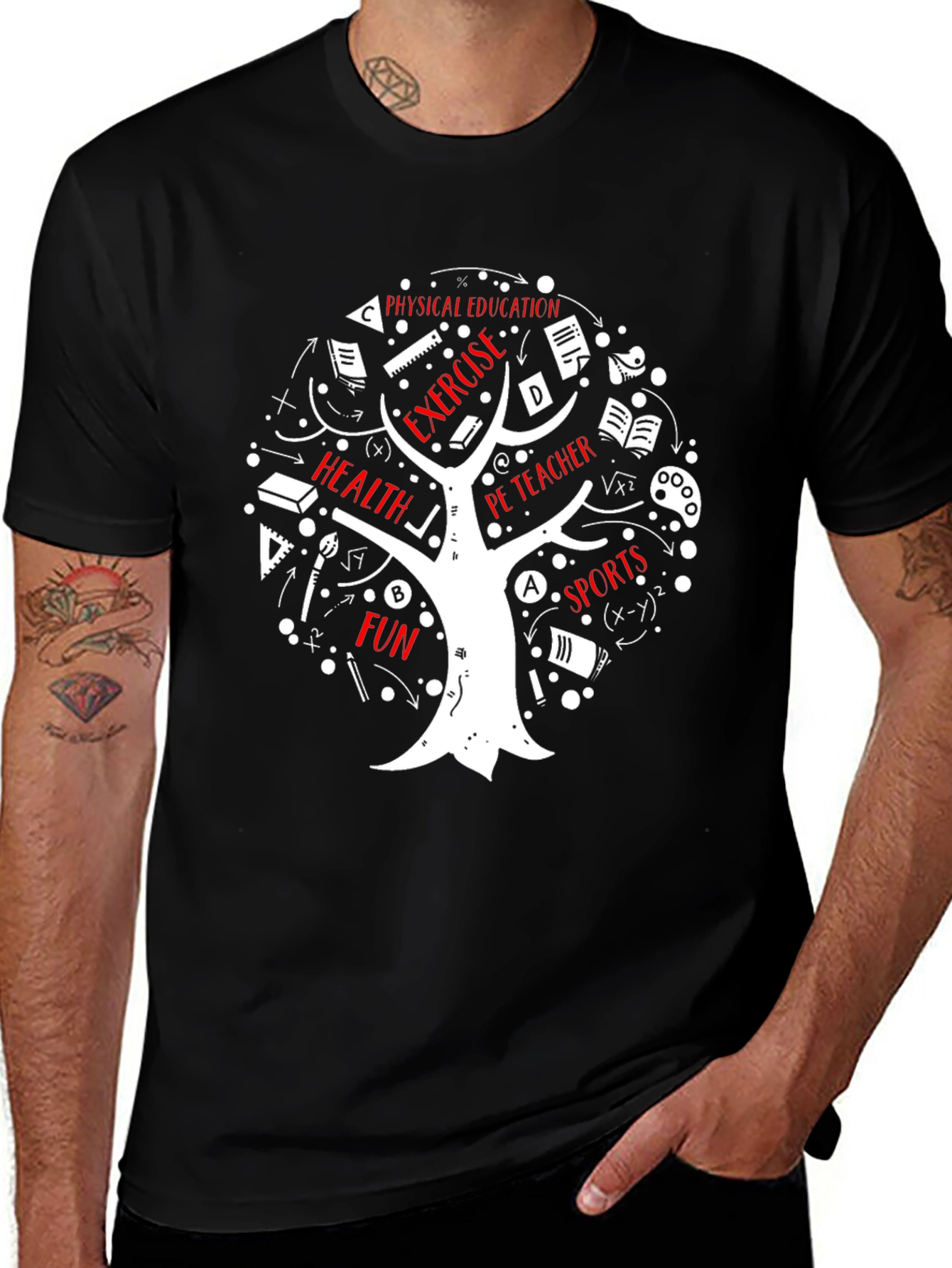 PE Teacher Tree T-Shirt - Exercise Sports and Health