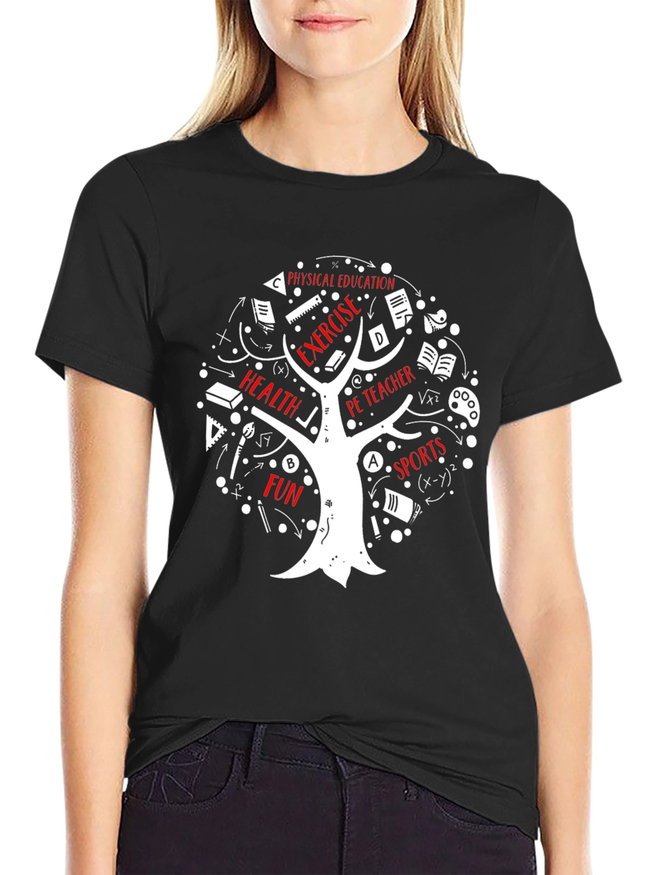 PE Teacher Tree T-Shirt - Exercise Sports and Health