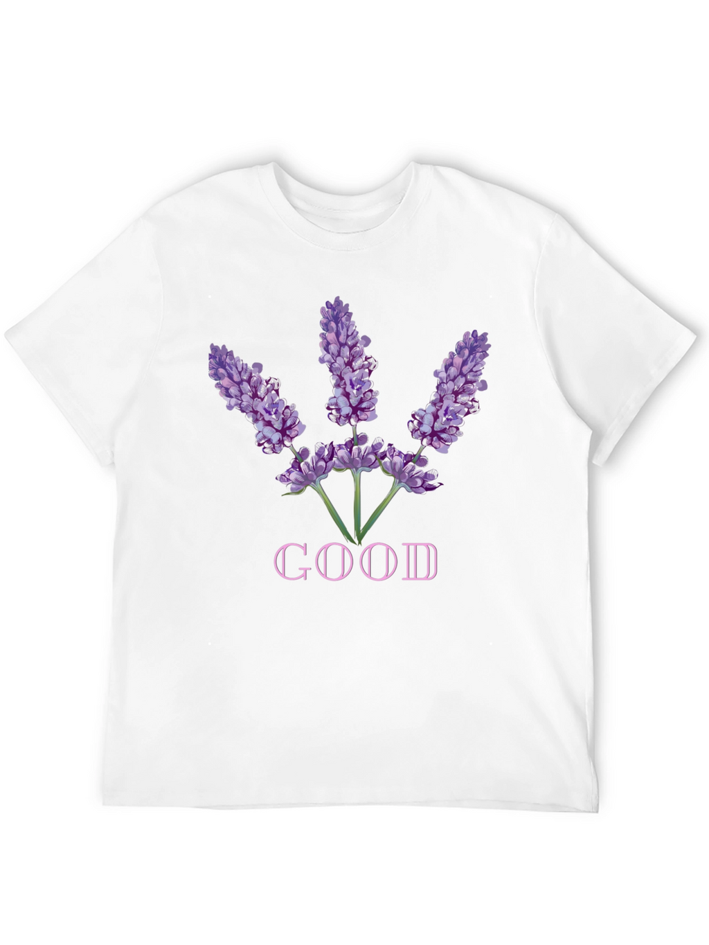 Lavender Good Graphic Tee - Soft Black Cotton