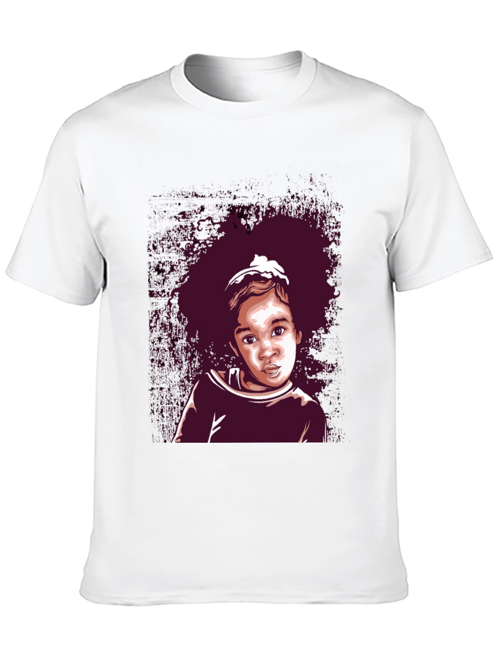 Black Graphic Tee - Cute Kid Portrait