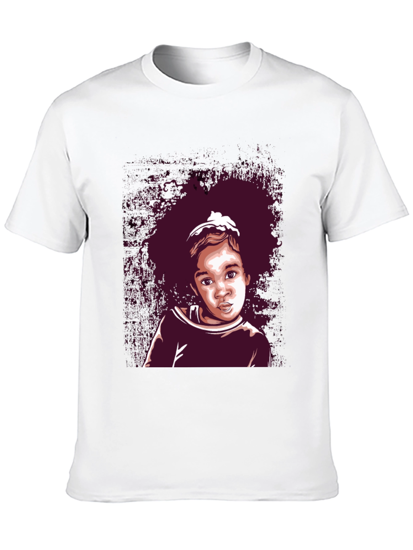 Black Graphic Tee - Cute Kid Portrait