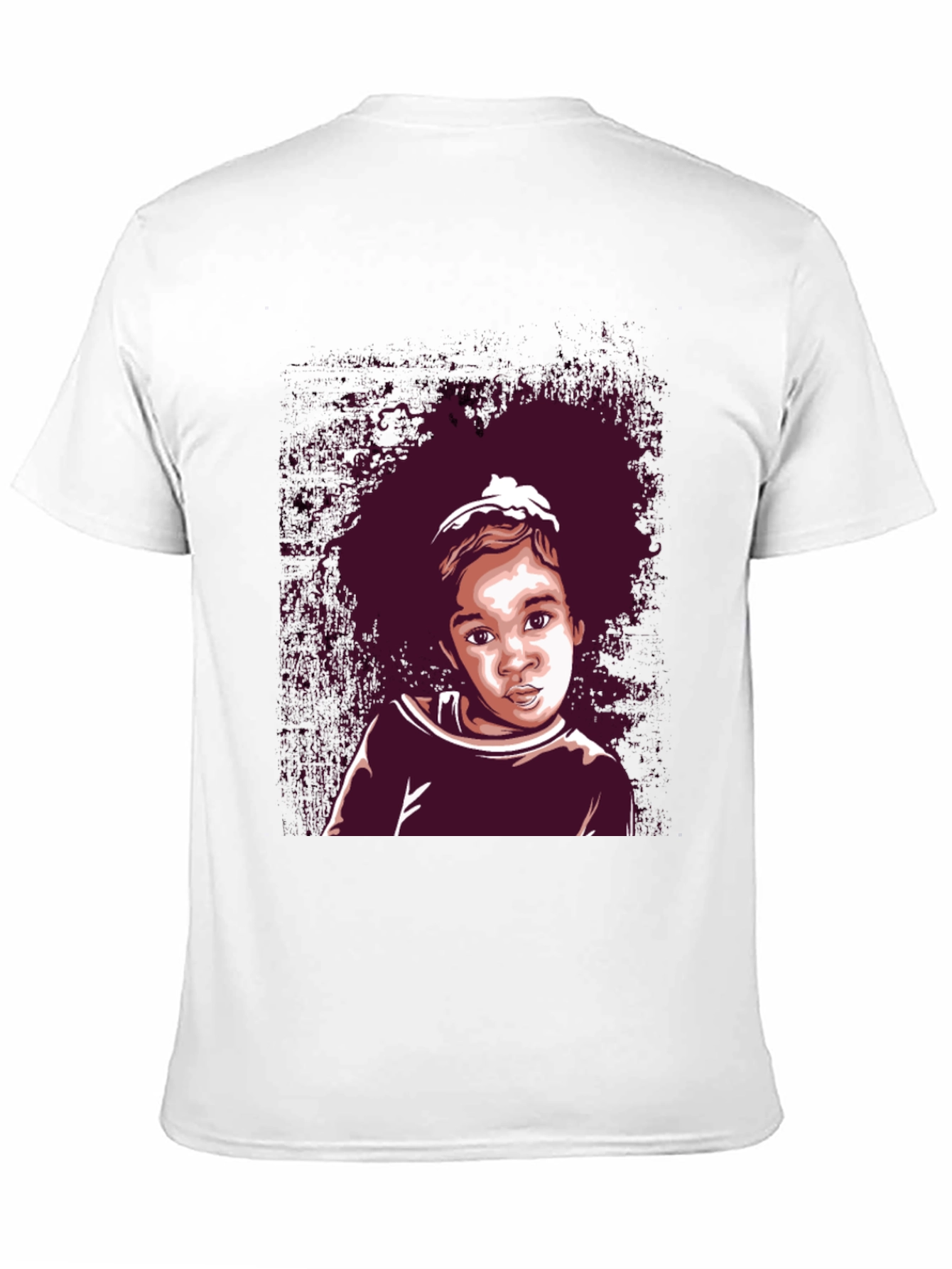 Black Graphic Tee - Cute Kid Portrait
