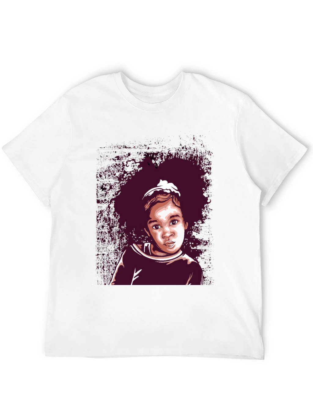 Black Graphic Tee - Cute Kid Portrait