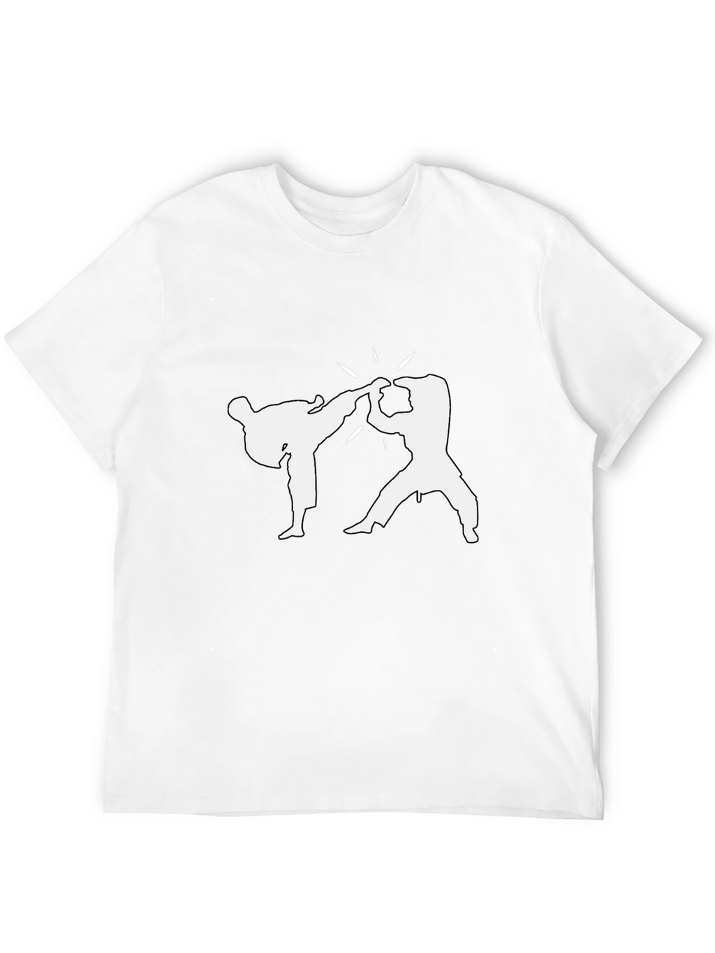 Martial Arts Graphic Tee - Black Cotton T-Shirt