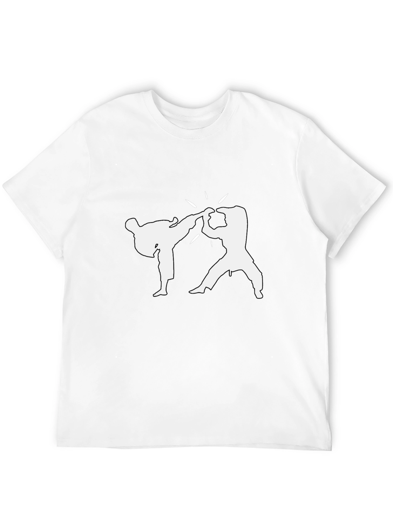 Martial Arts Graphic Tee - Black Cotton T-Shirt