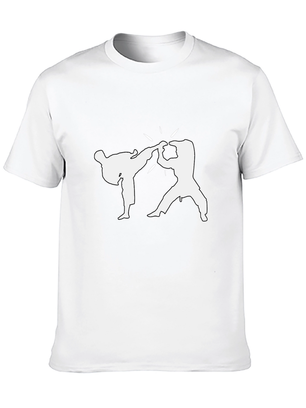 Martial Arts Graphic Tee - Black Cotton T-Shirt