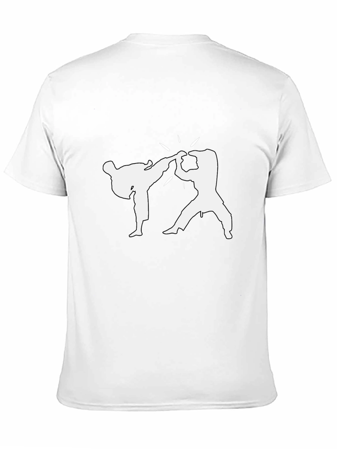 Martial Arts Graphic Tee - Black Cotton T-Shirt