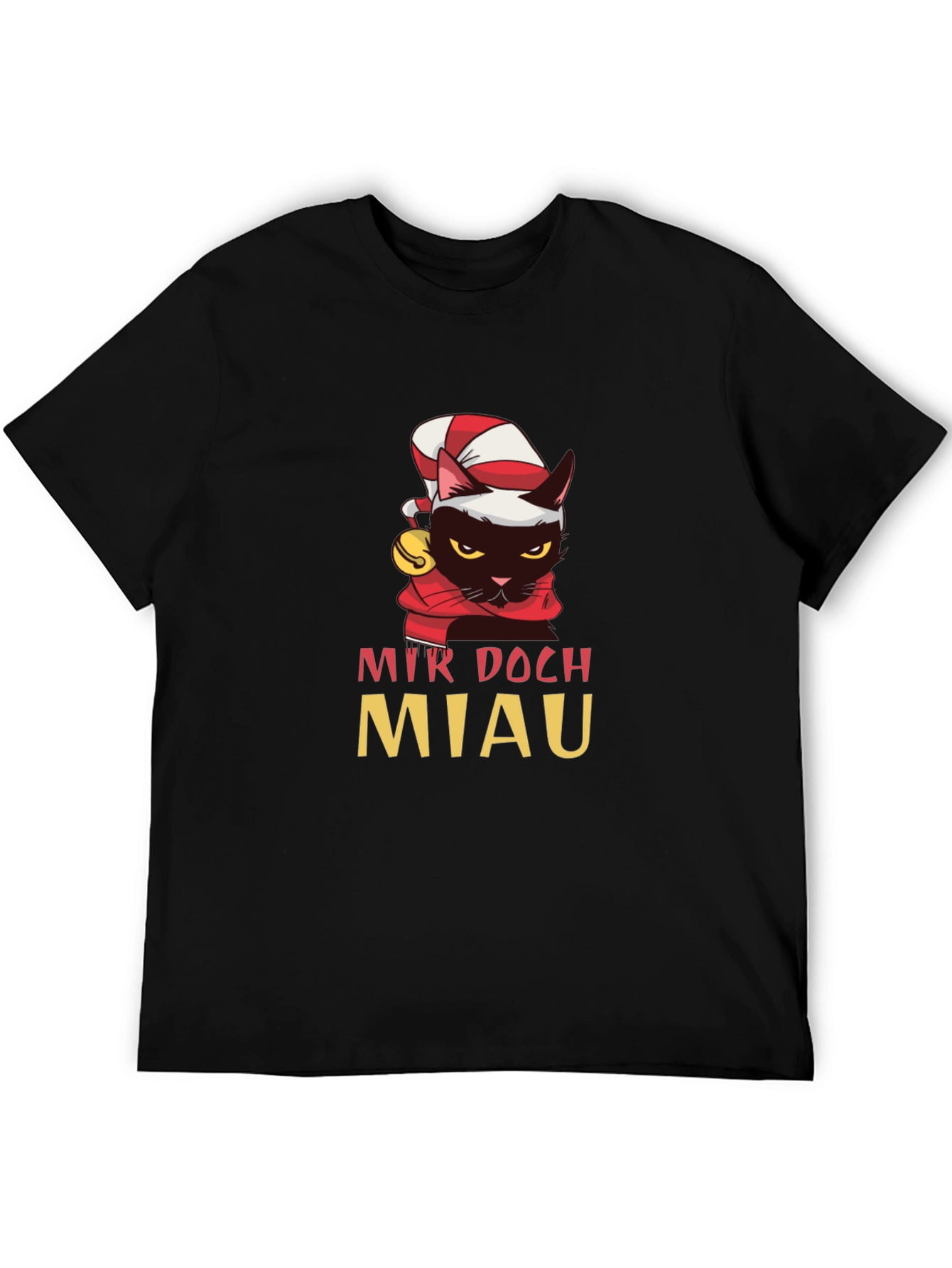 Funny Cat Christmas T-Shirt - Mir Doch Miau