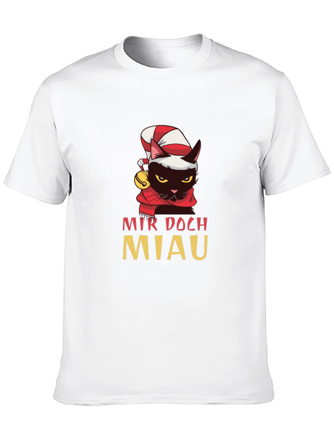Funny Cat Christmas T-Shirt - Mir Doch Miau