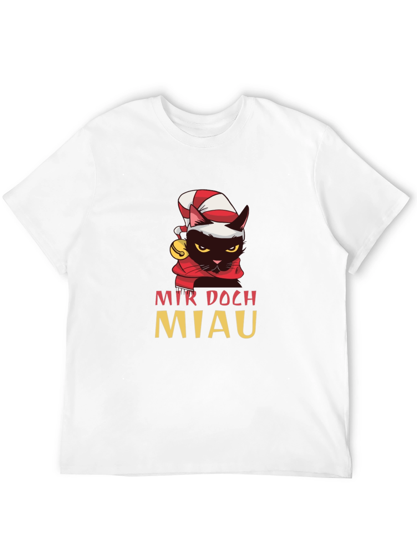 Funny Cat Christmas T-Shirt - Mir Doch Miau