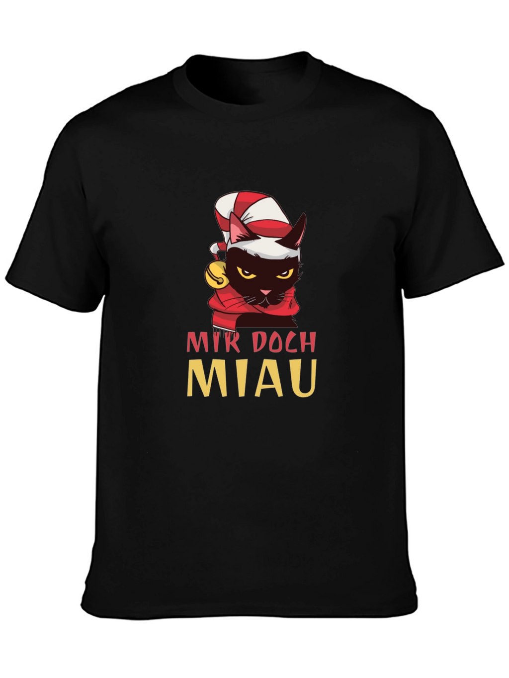 Funny Cat Christmas T-Shirt - Mir Doch Miau