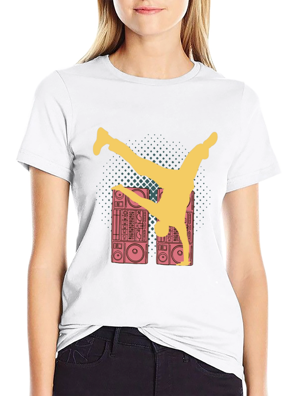 Retro B-Boy T-Shirt - Boombox Dance Tee