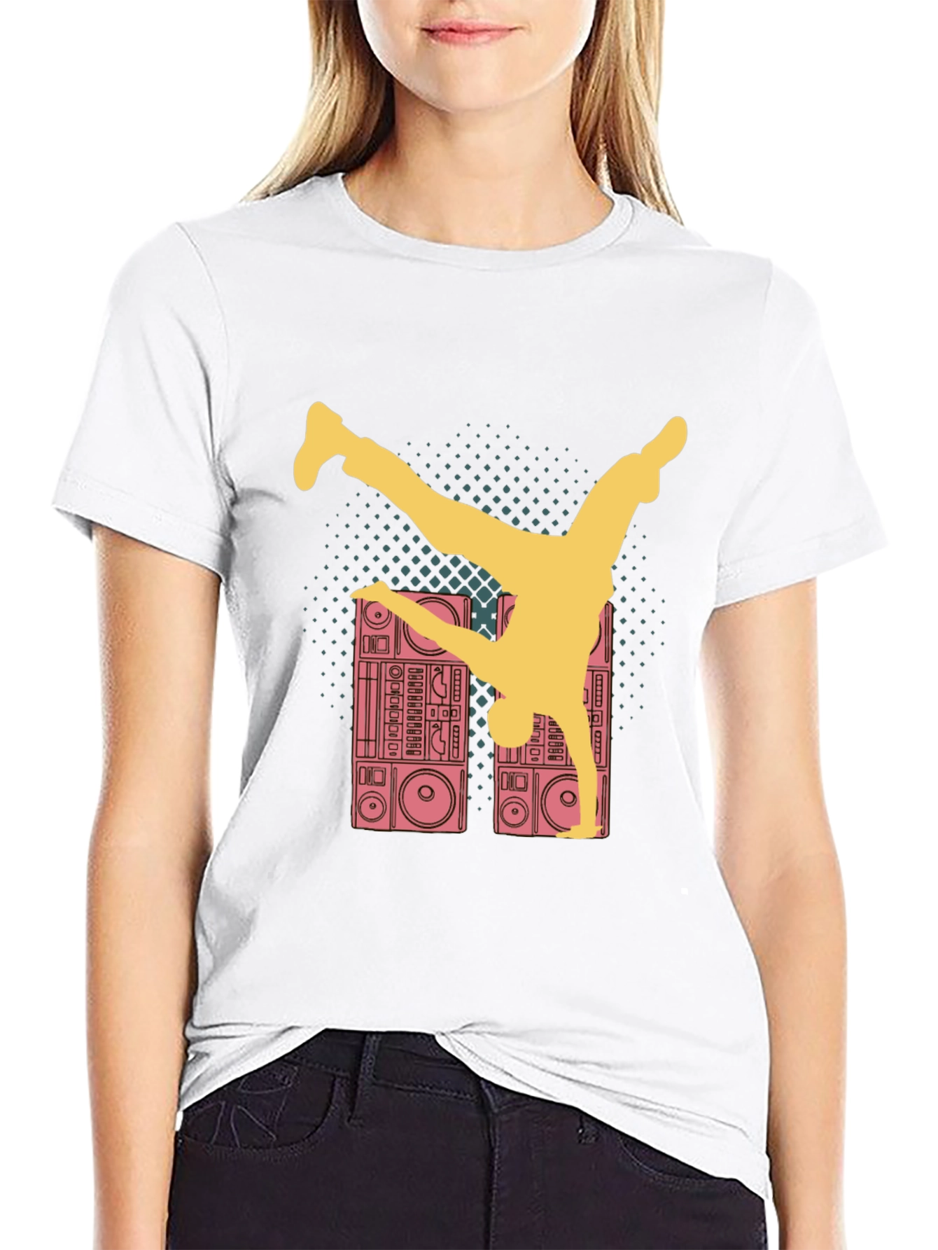 Retro B-Boy T-Shirt - Boombox Dance Tee