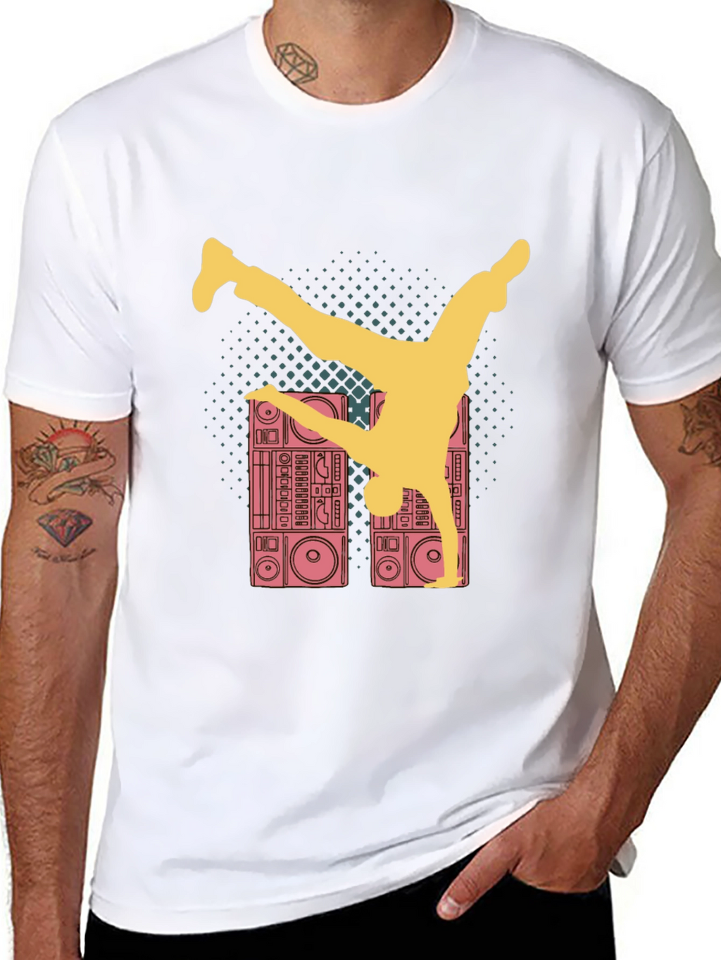 Retro B-Boy T-Shirt - Boombox Dance Tee