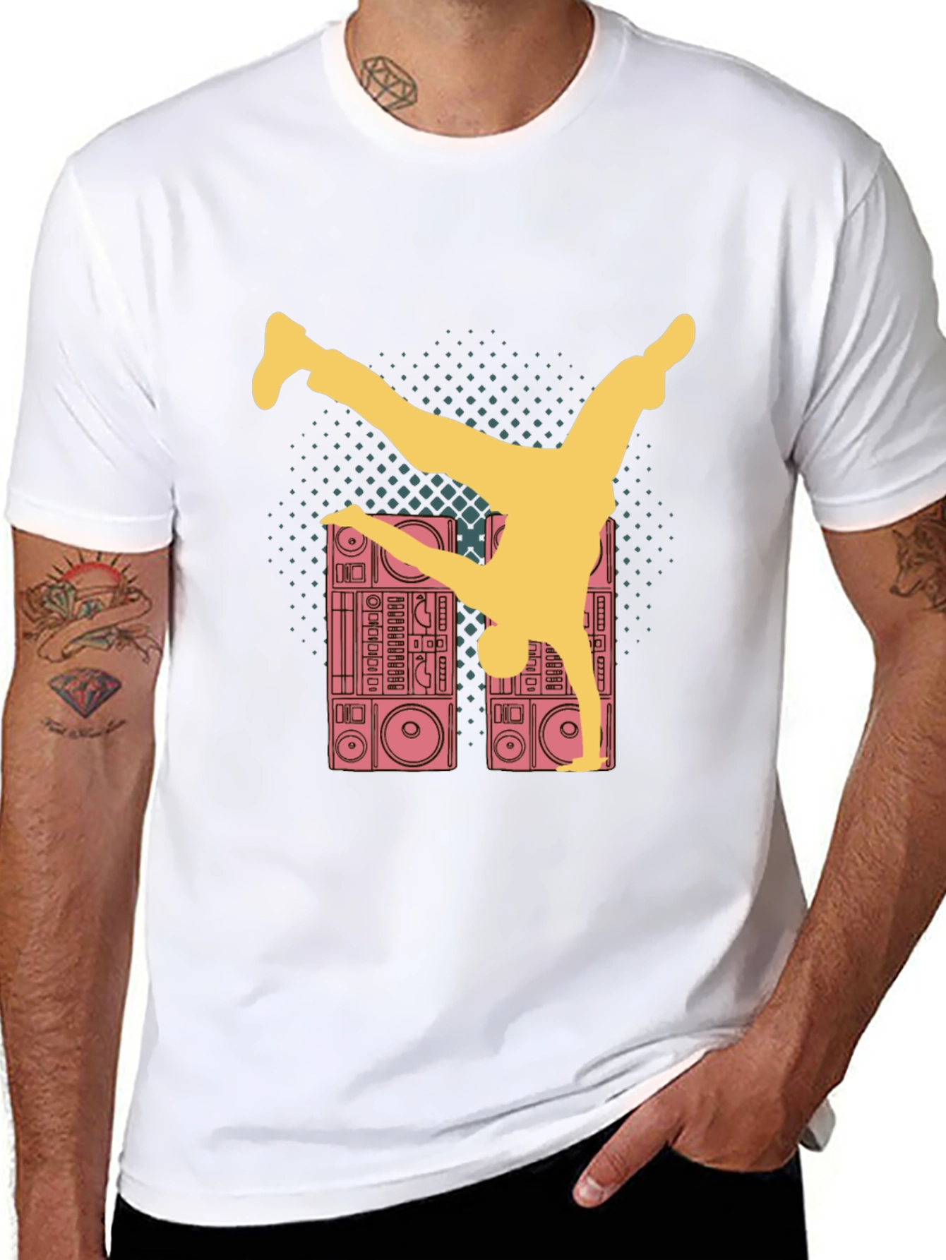 Retro B-Boy T-Shirt - Boombox Dance Tee