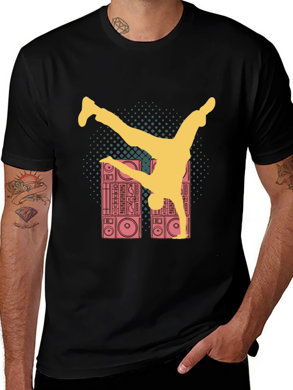 Retro B-Boy T-Shirt - Boombox Dance Tee