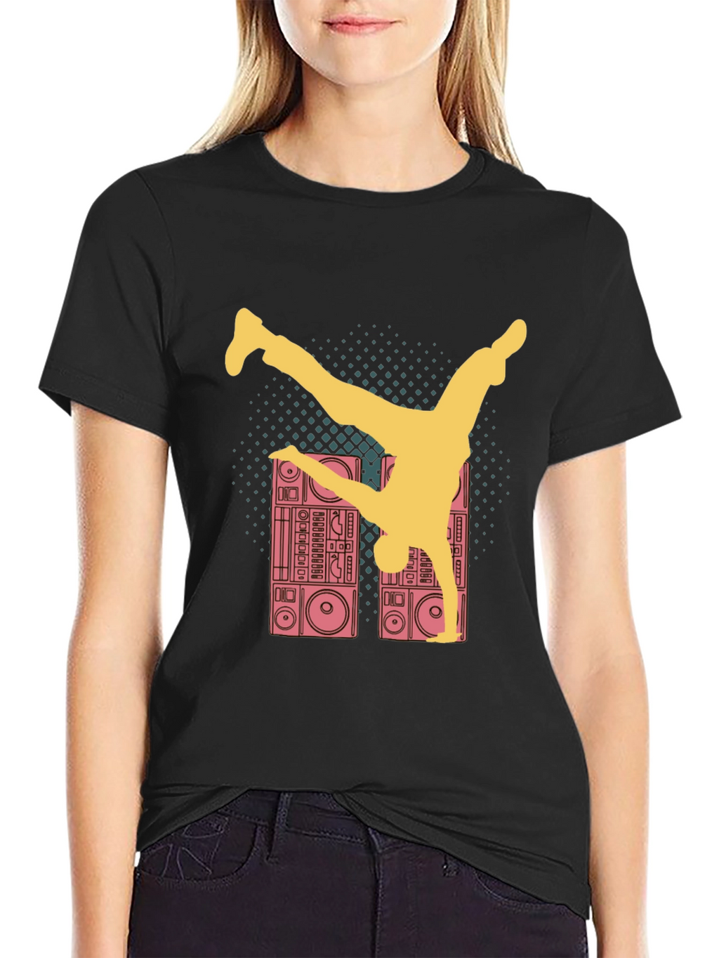 Retro B-Boy T-Shirt - Boombox Dance Tee