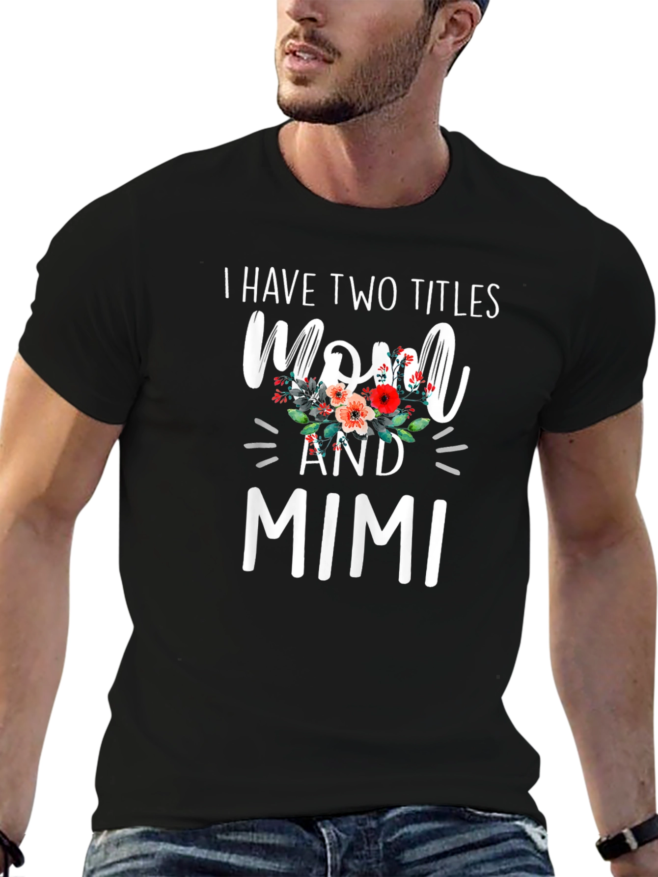 Mom and Mimi T-Shirt - Floral Design